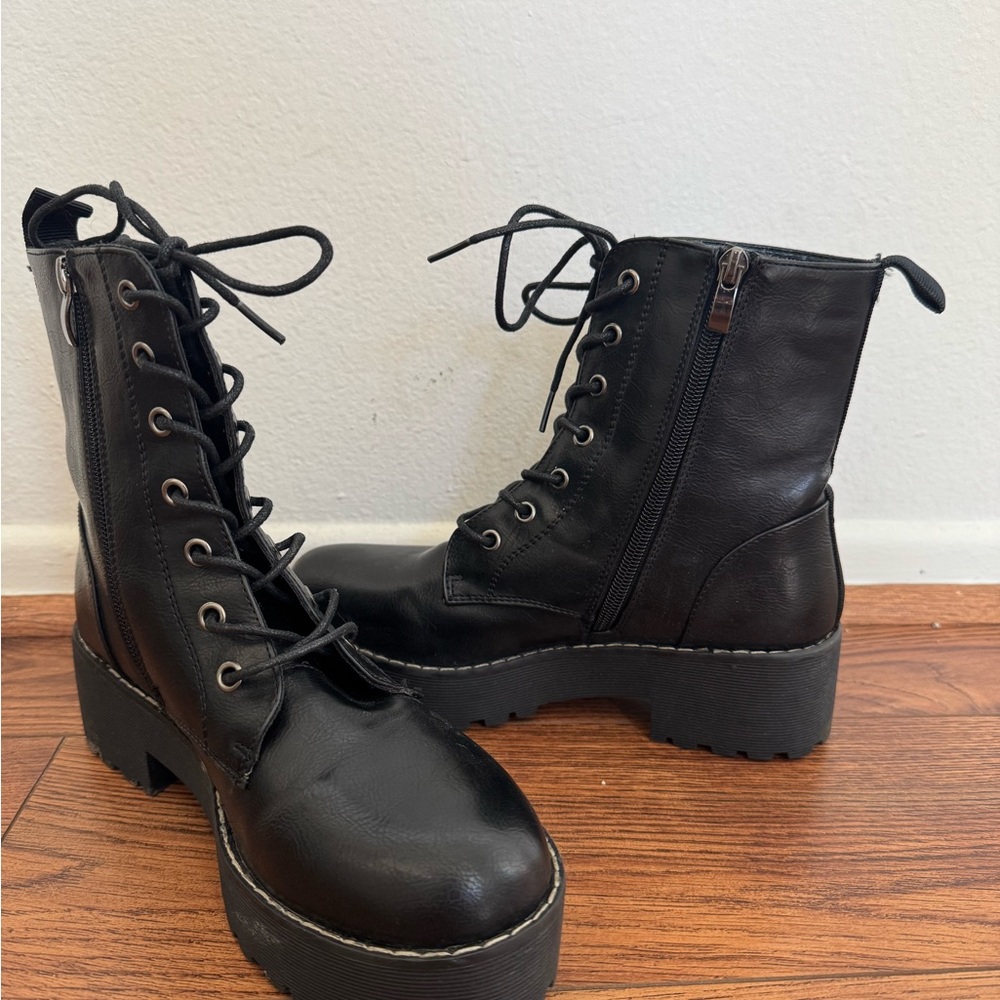 Dirty Laundry Black Combat Boots